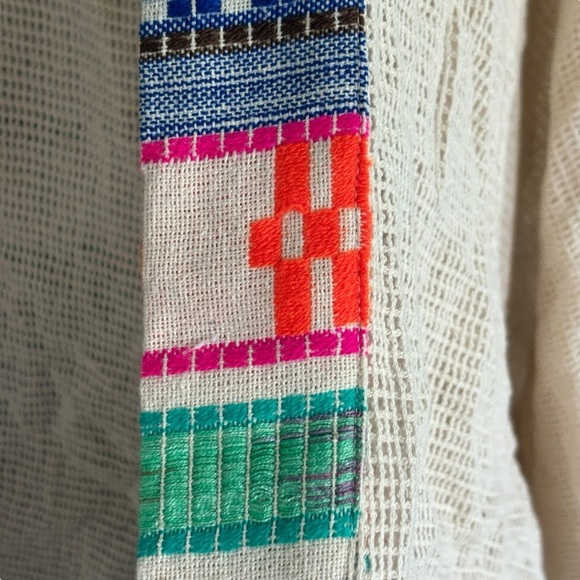 Free People Bonita Trim Crochet Kimono Embroidered - Picture 10 of 12